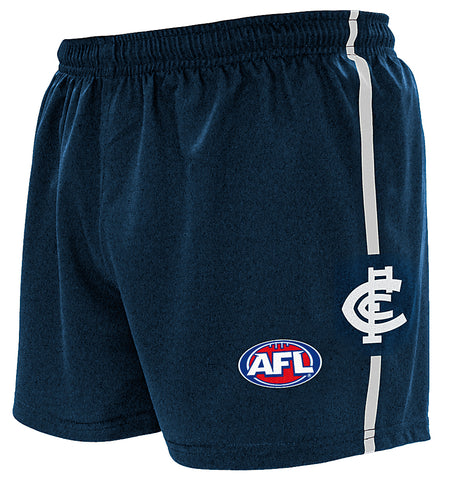 Carlton Blues Boys Youths Replica Playing Baggy Footy Shorts