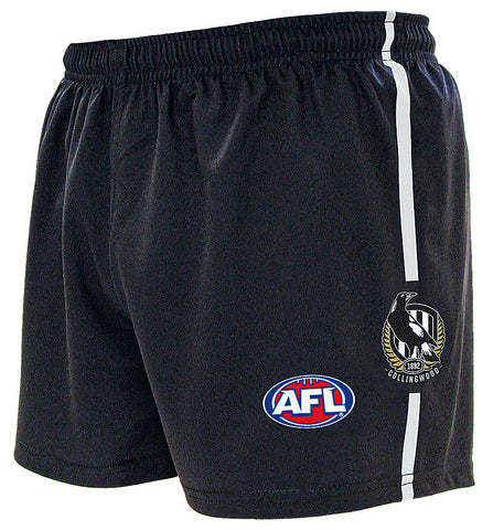 Collingwood Magpies Boys Youths Replica Playing Baggy Footy Shorts