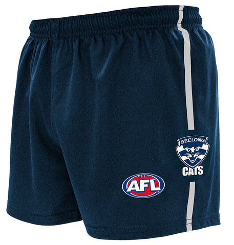 Geelong Cats Boys Youths Replica Playing Baggy Footy Shorts