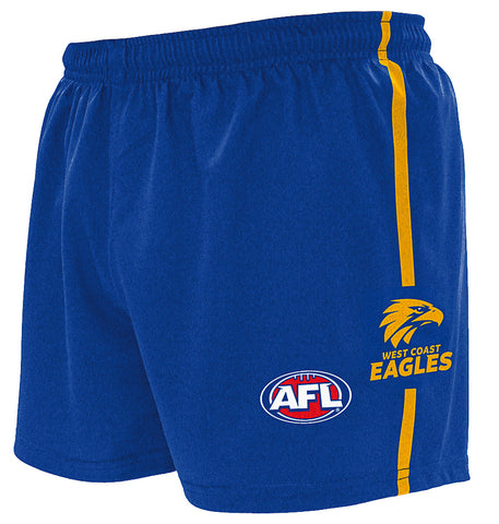 West Coast Eagles Boys Youths Replica Playing Baggy Footy Shorts