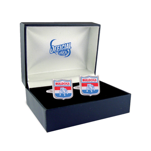 Western Bulldogs Heritage Retro Shield Mens Cufflinks - Spectator Sports Online