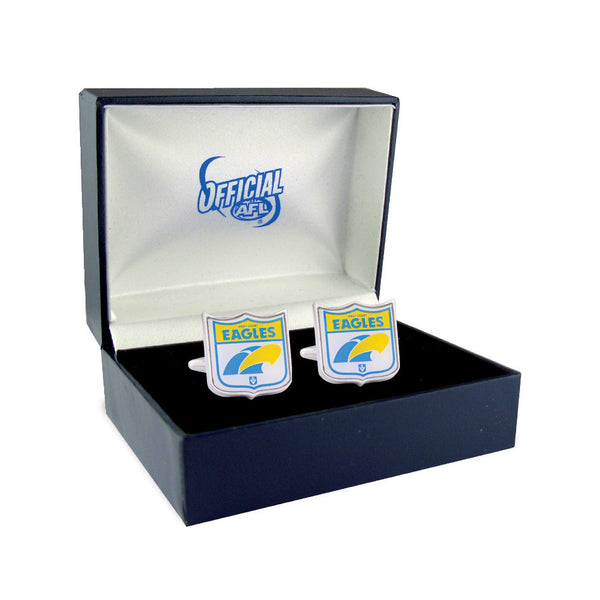 West Coast Eagles Heritage Retro Shield Mens Cufflinks - Spectator Sports Online