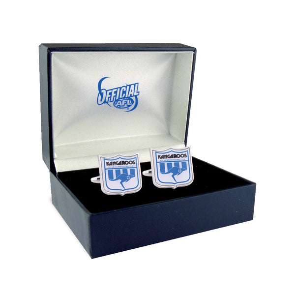 North Melbourne Kangaroos Heritage Retro Shield Mens Cufflinks - Spectator Sports Online