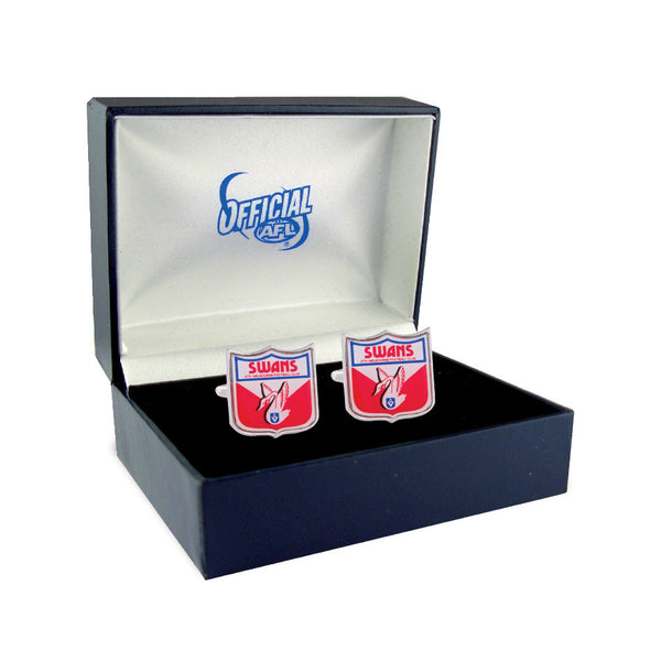 Sydney Swans Heritage Retro Shield Mens Cufflinks - Spectator Sports Online