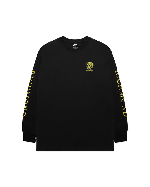 Richmond Tigers Mens Adults Wordmark Long Sleeve Tee