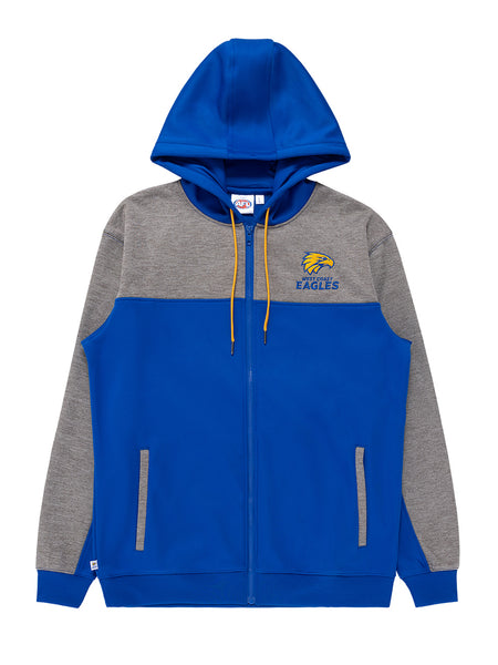 West Coast Eagles Mens Adults Team Performance FZ Hoody
