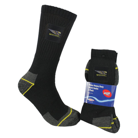 West Coast Eagles Mens Heavy Duty Work Socks 2pk - Spectator Sports Online