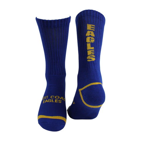 West Coast Eagles Full Terry Sport Crew Socks