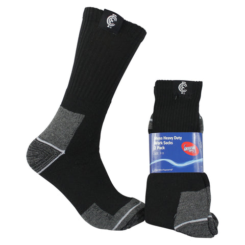 Carlton Blues Mens Heavy Duty Work Socks 2pk - Spectator Sports Online