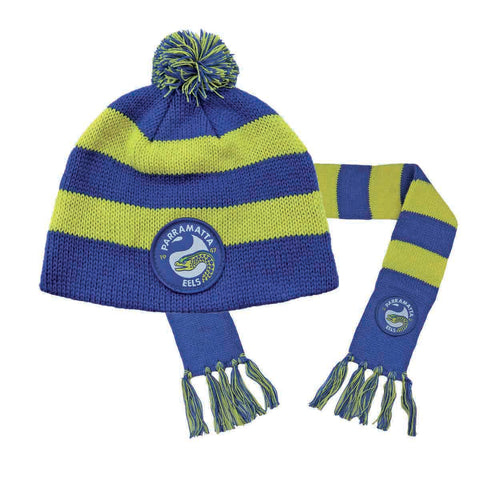 Parramatta Eels NRL Baby Infant Scarf Beanie Pack