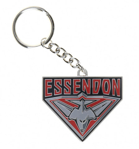 Essendon Bombers Metallic Logo Keyring - Spectator Sports Online