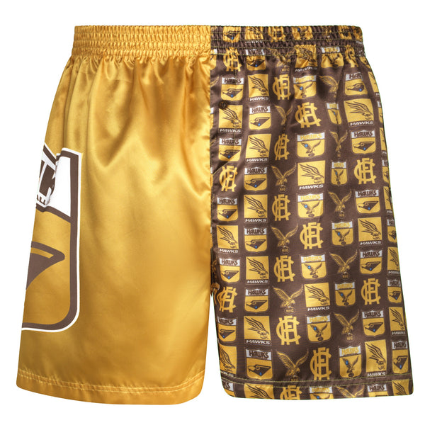 Hawthorn Hawks Mens Satin Boxer Shorts