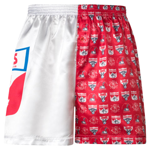 Sydney Swans Mens Satin Boxer Shorts
