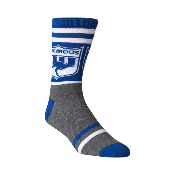 North Melbourne Kangaroos Mens Adults Retro Satin Boxer Shorts and Socks Gift Pack