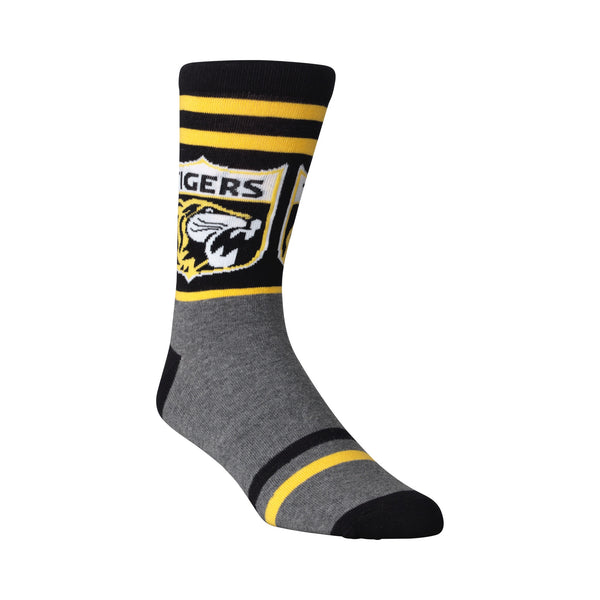 Richmond Tigers Mens Adults Retro Satin Boxer Shorts and Socks Gift Pack