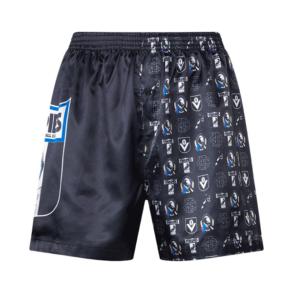 Collingwood Magpies Mens Adults Retro Satin Boxer Shorts and Socks Gift Pack