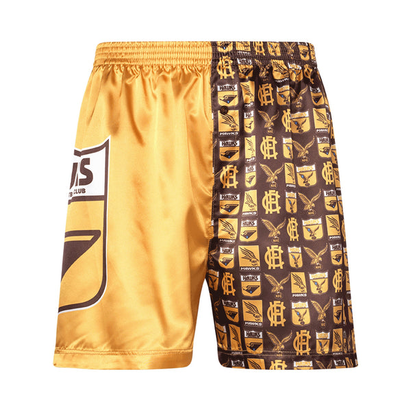 Hawthorn Hawks Mens Adults Retro Satin Boxer Shorts and Socks Gift Pack