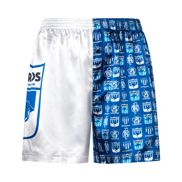 North Melbourne Kangaroos Mens Adults Retro Satin Boxer Shorts and Socks Gift Pack