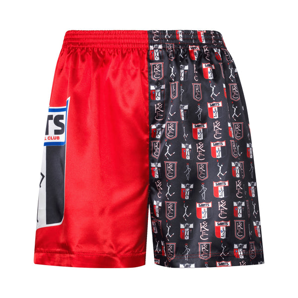 St Kilda Saints Mens Adults Retro Satin Boxer Shorts and Socks Gift Pack