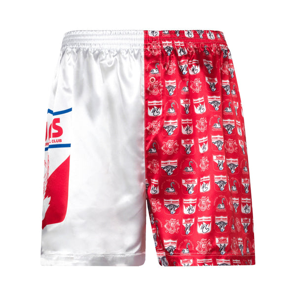 Sydney Swans Mens Adults Retro Satin Boxer Shorts and Socks Gift Pack