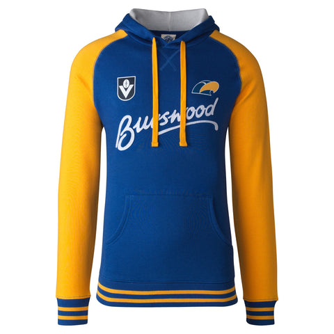 West Coast Eagles Mens BURSWOOD Retro VFL Club Throwback Hoodie