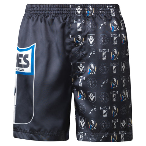 Collingwood Magpies Youths Kids Satin Boxer Shorts