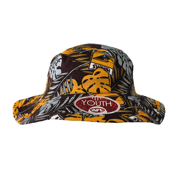 Hawthorn Hawks Boys Youths Tropical Bucket Hat