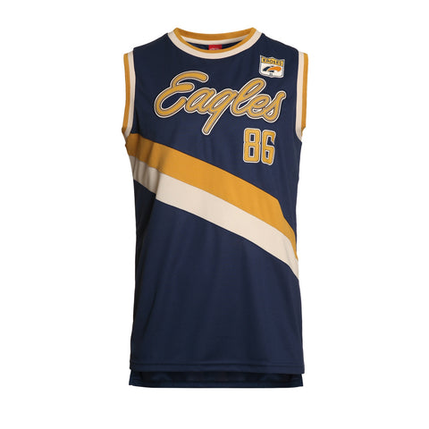 West Coast Eagles Youths Kids Polyester Throwback Singlet