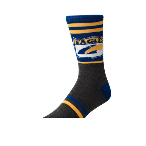 West Coast Eagles Mens Retro Shield Socks