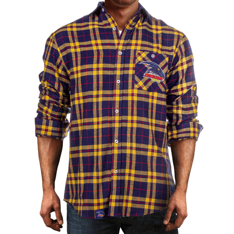 Adelaide Crows Mens Adults Flannel Shirt