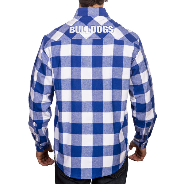 Canterbury Bulldogs NRL Mens Adults Lumberjack Flannel Shirt