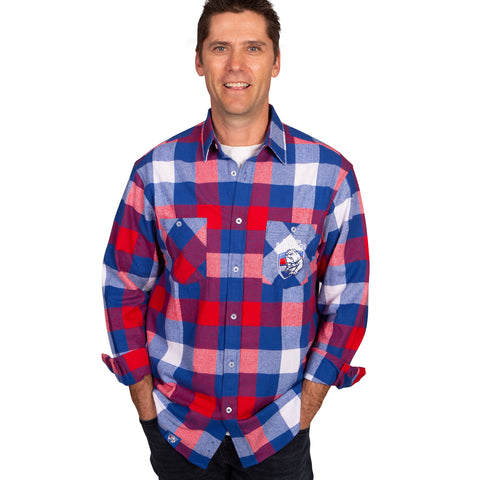 Western Bulldogs Mens Adults Lumberjack Flannel Shirt