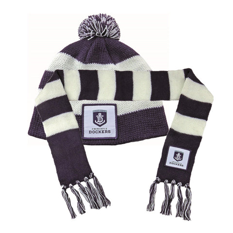 Fremantle Dockers Baby Pack - Baby Scarf and Beanie - Spectator Sports Online