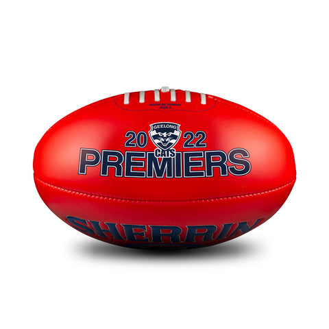 Geelong Cats 2022 Premiers Sherrin Super Soft Touch Red Football size 3