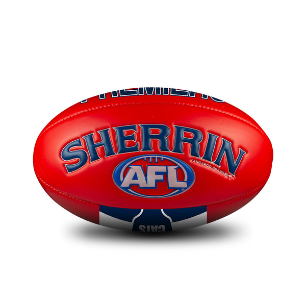 Geelong Cats 2022 Premiers Sherrin Super Soft Touch Red Football size 3