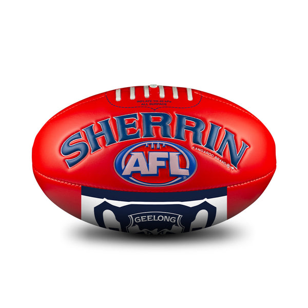 Geelong Cats 2022 Premiers Sherrin Super Soft Touch Red Football size 3