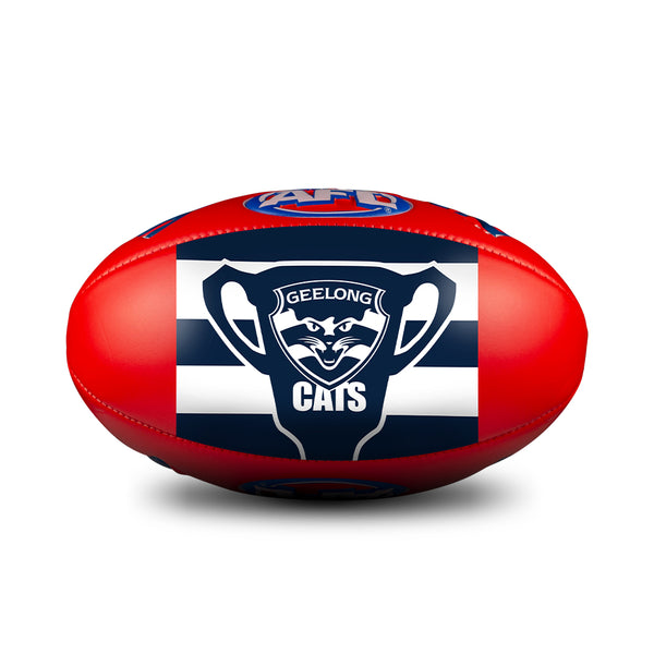 Geelong Cats 2022 Premiers Sherrin Super Soft Touch Red Football size 3