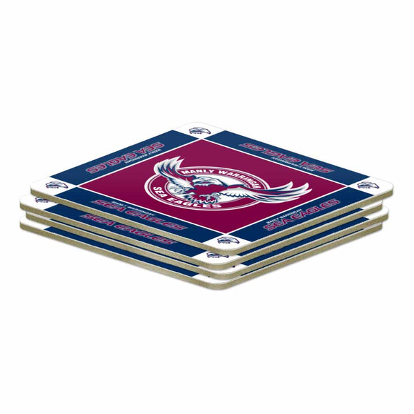 Manly Sea Eagles NRL Pack of 4 Coasters