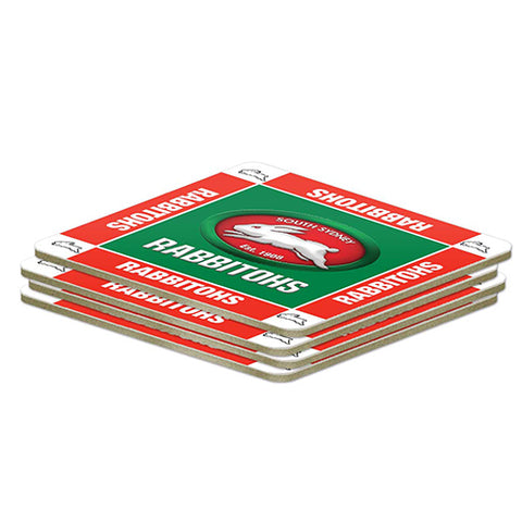 South Sydney Rabbitohs NRL Pack of 4 Coasters