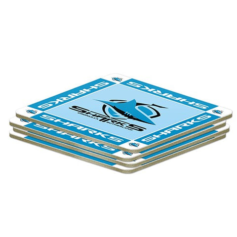 Cronulla Sharks NRL Pack of 4 Coasters