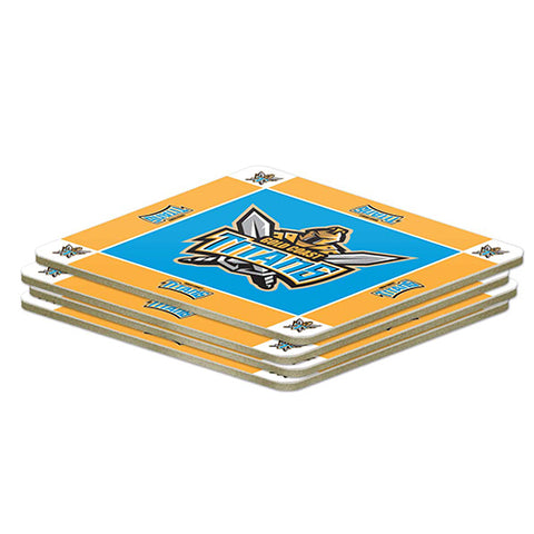 Gold Coast Titans NRL Pack of 4 Coasters