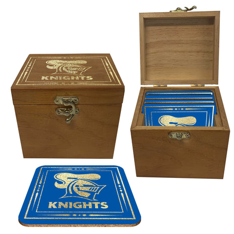 Newcastle Knights NRL Set of 4 Cork Coasters in Box