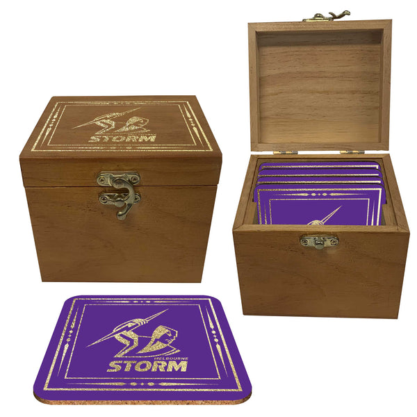 Melbourne Storm NRL Set of 4 Cork Coasters in Box