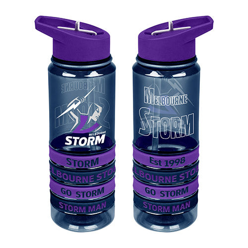 Melbourne Storm NRL Tritan Rubber Bands Bottle