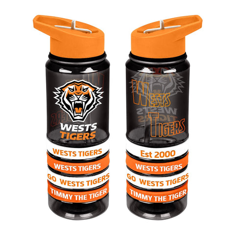 Wests Tigers NRL Tritan Rubber Bands Bottle