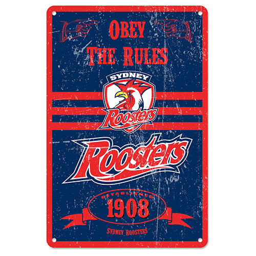 Sydney Roosters NRL Retro Metal Sign