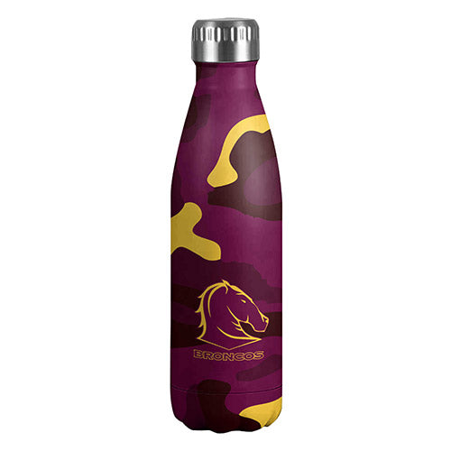 Brisbane Broncos NRL Stainless Steel Wrap Bottle