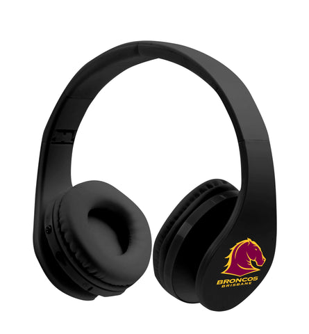 Brisbane Broncos NRL Foldable Bluetooth Stereo Headphones