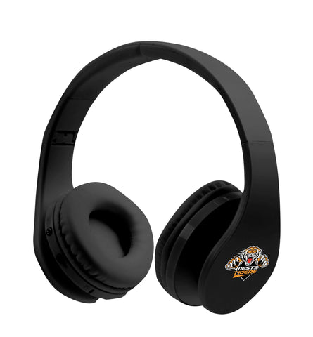 Wests Tigers NRL Foldable Bluetooth Stereo Headphones