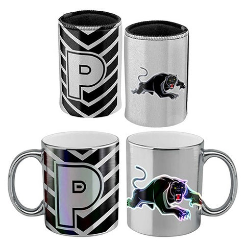 Penrith Panthers NRL Metallic Mug and Can Cooler Pack